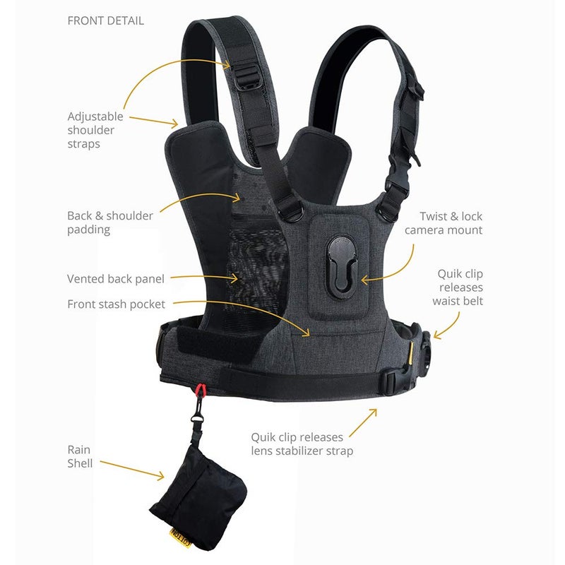 Cotton Carrier CCS G3 Camera Harness System for One Camera - Grey - Image 2